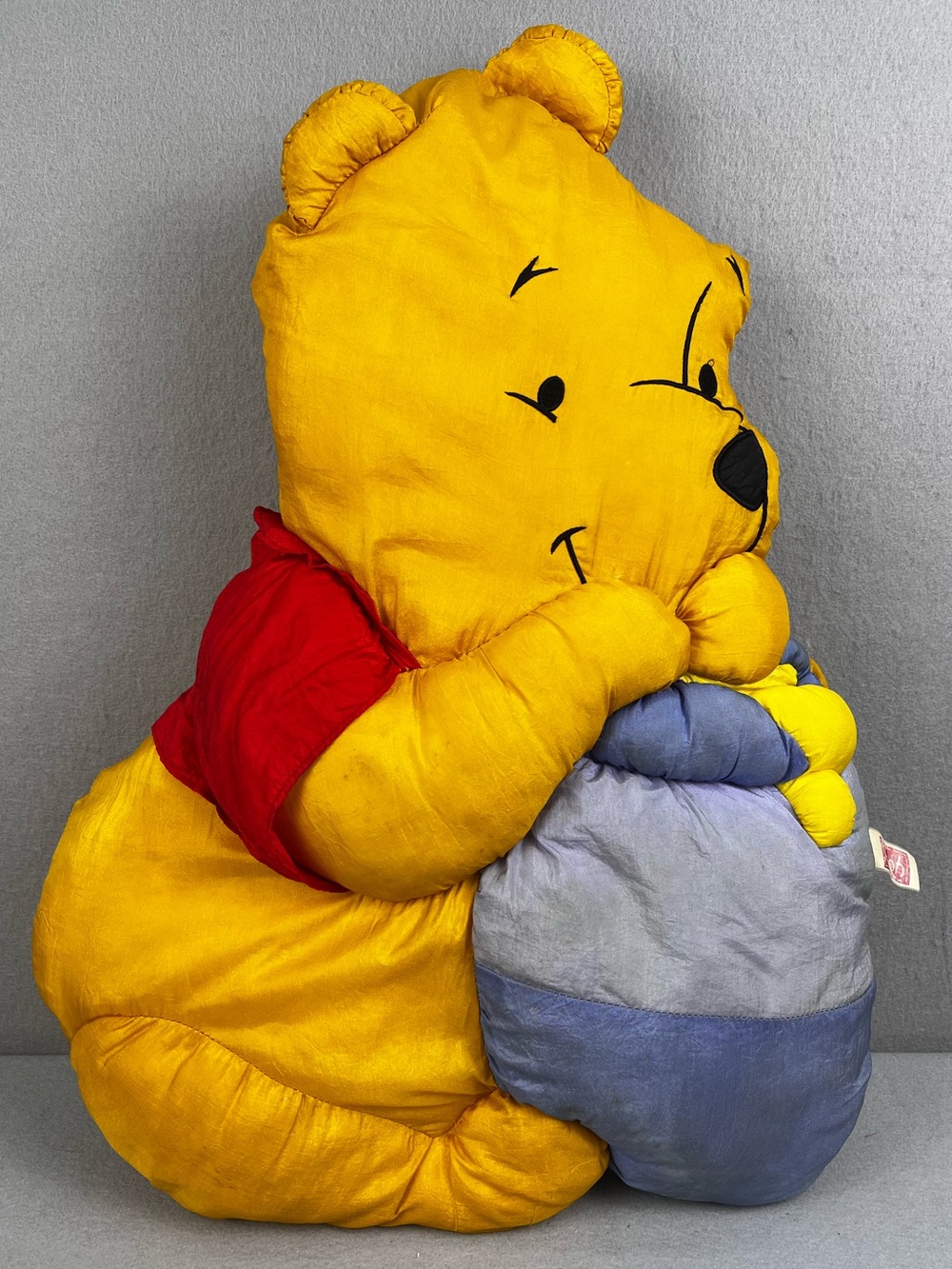 Vintage Winnie The Pooh Play By Play Vintage Puffer Pillow Stuffed Nylon Plush